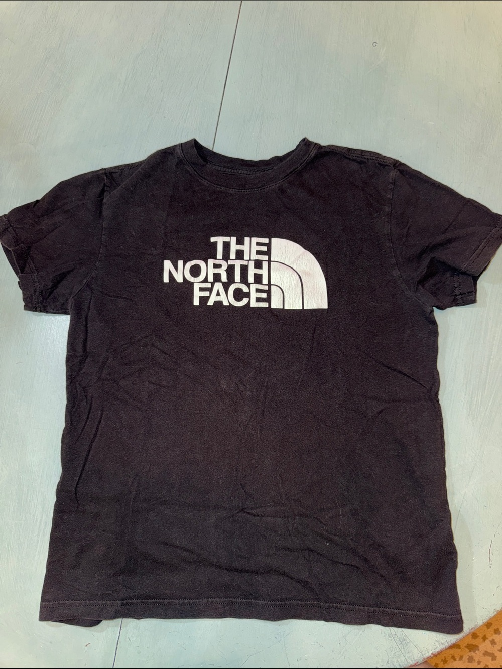 The North Face Black Tee with White Logo